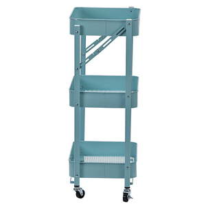 Tùy Chỉnh Nhựa Nhà Bếp 3 Tier Phòng Tắm Tổ Chức Kim Loại Màu Trắng Xe Đẩy Xe Giá Kệ Cán Lưu Trữ Giỏ Hàng Trên Bánh Xe - Product Image 4