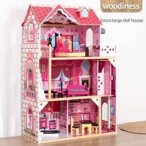 Unisex <strong>Children's</strong> Wooden Doll House Furniture Kit Simulated Pretend House <strong>Accessories</strong> Set Educational Toy Gift for Kids - Product Image 2