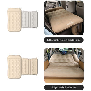 เตียงนอนในรถยนต์แบบพับสามตอน ผิวเคลือบ PVC พร้อมปั๊มลมไฟฟ้าในตัว โซฟาเบดแบบพองลมได้เอง ที่นอนเป่าลมสำหรับตั้งแคมป์ในรถยนต์ - Product Image 3