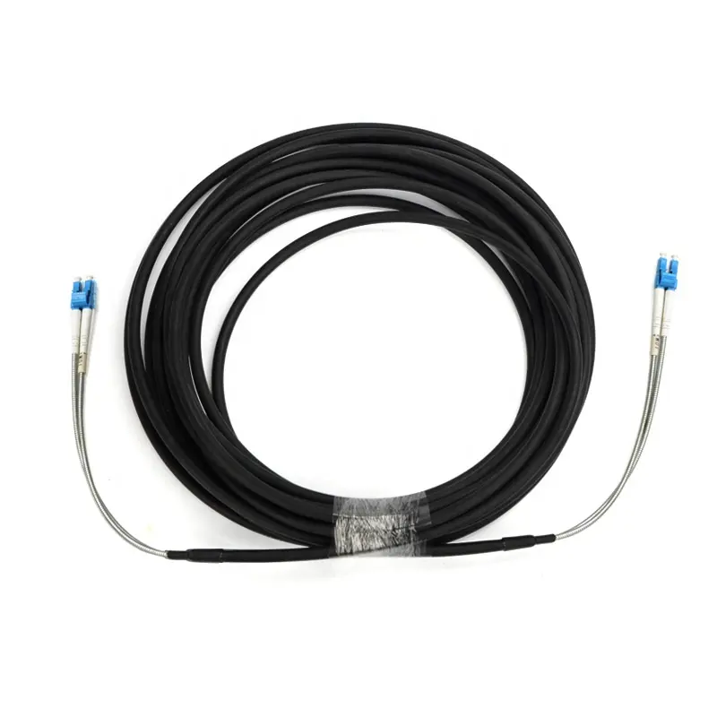 Cabo externo de fibra óptica, 7.0mm 5g telefone com lc cpri cabo de remendo duplo de fibra óptica