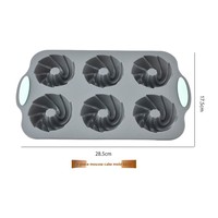 Moule en silicone à 6 cavités pour gâteaux et savons, DIY fait main, pour gâteaux citrouille, chocolat, pain de mie, beignets et pâtisseries, NP-1079