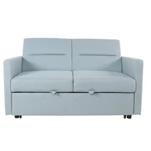Sofá seccional com sofá extraível, sofá com 2 assentos para cama