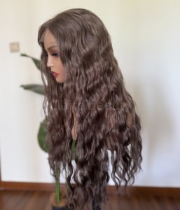 Prezzo all'ingrosso per la parrucca europea del pizzo dei capelli delle ragazze con le onde naturali 5x5 ad alta definizione chiusura del pizzo morbida parrucca medica - Product Image 6