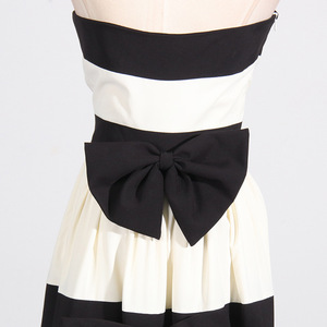 Robe Grande Ample Style Cour Française Été 2026 Nouvelle Collection avec Nœud et Rayures Contrastées pour Femme - Product Image 6