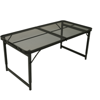 Table de camping et de pique-nique pliable carrée en aluminium moderne et portable pour les voyages