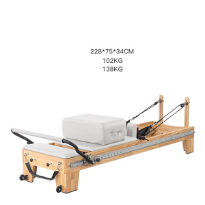 Wavar Full Track Bois Pilates Réformateur Studio Usage Professionnel Pilates Réformateurs Bois De Chêne Équipement De Fitness Pilates Réformateur - Product Image 1