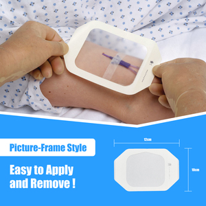 10*12cm plester luka transparan tahan air sekali pakai plester pertolongan pertama perban bedah untuk memperbaiki kateter vena pusat - Product Image 2