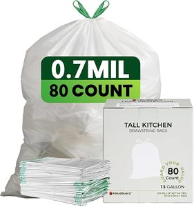 Paquete de 80 Bolsas de Basura de Polietileno de 0.7 Mil, 13 Galones, con Cordón, 100% Recicladas, para Cocina y Oficina - Product Image 2