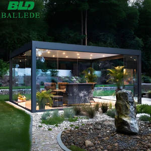 Wohngebäude Patio Pavillon Außen terrasse Bio klimatische Louvered Aluminium Pergola per Fernbedienung - Product Image 3