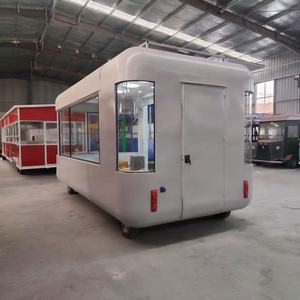 Camion de nourriture mobile à 4 roues en acier inoxydable, pour la vente de glaces, de petit-déjeuner, de restauration rapide, de brochettes frites, de barbecue, de vente ambulante, de restauration de rue - Product Image 5