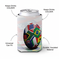 Manchon isotherme amusant et tendance pour canette de bière avec fermeture éclair - Réutilisable, en néoprène, pliable et portable pour adultes