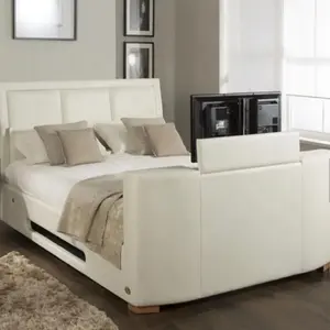 Hot Selling Classic Carving Modern Bed With Tv For Wholesales Smart Bed With Tv Adjustable Tv Bed