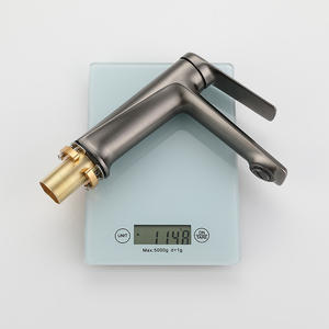 Grifo de lavabo de cobre con una sola manija, montado en el encimera, de un solo orificio, para agua fría y caliente, para lavabo de baño. - Product Image 4