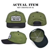 Casquette de baseball bicolore avec patch, casquette de baseball 5 panneaux, casquette rétro, casquettes snapback réglables, casquettes trucker en gros