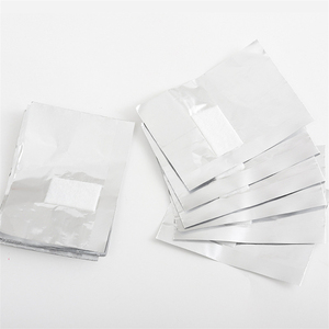 Envolturas de Aluminio para Limpieza de Uñas, Diseño Cuadrado Doble Sólido, Removedor de Esmalte con Algodón para Dedos de Manos y Pies - Product Image 1