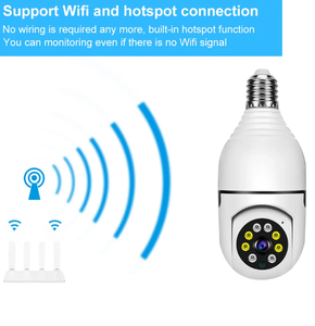 360 Wifi Trong Nhà Pan-Tilt <span class=keywords><strong>Robot</strong></span> An Ninh V380Pro Đèn Máy Ảnh 1080P 2MP Giám Sát Không Dây Đầy Đủ Màu Sắc HD Bóng Đèn Máy Ảnh - Product Image 6