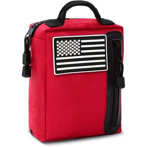 Botiquín de primeros auxilios con múltiples bolsillos, bolsa bien organizada resistente al agua con hebilla giratoria para exteriores, viajes, ciclismo, Camping - Product Image 1