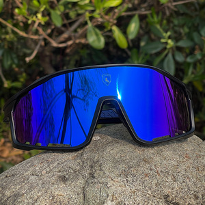 Outdoor Sport Sunglasses Full Rim Spherical <b>Polycarbonate</b> Lens UV Protection Anti Wind Men's Outdoor Sports Goggles - Product Image 1