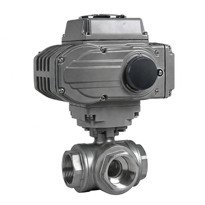 Vanne à boisseau sphérique motorisée électrique COVNA 3 voies en acier inoxydable CF8M 1000 WOG 12V à filetage femelle pour système d'irrigation OEM - Product Image 6