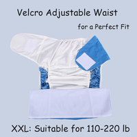 Babys how XXL Bequeme bedruckte wasch bare Inkontinenz hose Verstellbares Magi Tape Wieder verwendbare Stoff windeln für Senioren und Babys