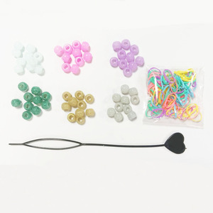 50pcs perles personnalisées en forme de coeur pour grosses tresses et perles de cheveux de coiffure pour tresses <span class=keywords><strong>Topsy</strong></span> <span class=keywords><strong>Tail</strong></span> Hair Beader - Product Image 6