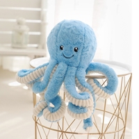 Peluche pieuvre super douce, best-seller transfrontalier, jouet en peluche calmar, animal en peluche en coton PP, 11-30 cm, anti-stress, maille lavée