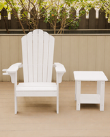 Chaises Adirondack en plastique blanc pour l'extérieur, résistantes à la corrosion, pour patio, pelouse, barbecue, fête, loisirs