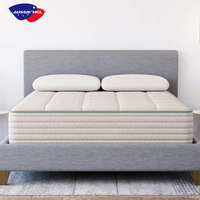 Colchón de Hotel con Espuma Viscoelástica y Látex Natural, Tamaños King, Queen, Individual y Doble, Económico de Foshan, en Caja, con 5 Zonas de Muelles Ensacados
