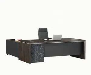 Nuovi mobili per ufficio moderni prezzo economico MDF ultimo design scrivania direzionale tavolo da ufficio a forma di L