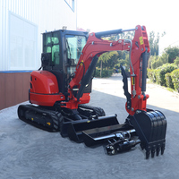 Pengiriman Gratis Mesin Excavator Mini Rumahan Baru Crawler Digger 1 Ton 2 Ton EURO 5 Epa Engine Excavator Crawler 3.5 Ton