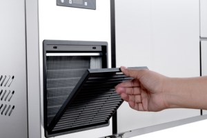 Réfrigérateur sous comptoir commercial Nuelead NE-901 à une porte, affichage numérique, 180L, en acier inoxydable, refroidissement par air, avec roues - Product Image 5