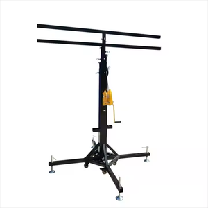 高耐久ステージ照明スタンド 信頼性の高いクランクリフト ラインアレイ用 高さ4m 6m 7m ステージ照明リフトタワー - Product Image 3