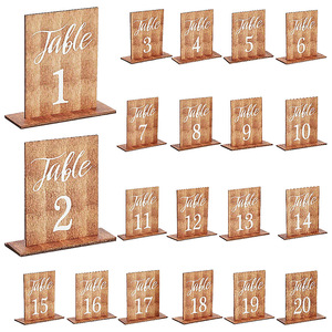 In stock: Nordic style knotted <b>wedding</b> party <b>table</b> place <b>cards</b>, wooden creative number <b>table</b> nameplates, decorative ornaments. - Product Image 5