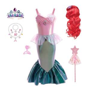 Nueva Moda 2026, Venta al por Mayor, Ropa Infantil de una Pieza, Monos de Lentejuelas para Niñas, Disfraces de Sirena Ariel para Niños - Product Image 2