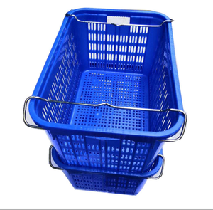 Hậu cần thu hoạch Stackable <span class=keywords><strong>PE</strong></span> lưu trữ giỏ với sắt xử lý đục lỗ lưới nhựa rau Crate và doanh thu giỏ - Product Image 2