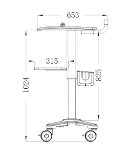 Hot Sale Medische Kar Industrieel Ontwerp Eenvoudig Te Duwen Noodtrolley Met Lichte Metalen Apparatuur Voor Ziekenhuizen - Product Image 4