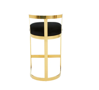 Nouveau tabouret de bar moderne et minimaliste chaises de bar chaise haute contemporaine base en acier inoxydable pour bar café hôtel cuisine