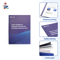 Impression personnalisée de brochures A4 pour magazines de mode, papier d'art, brochures agrafées avec gaufrage sur papier kraft et logo personnalisé