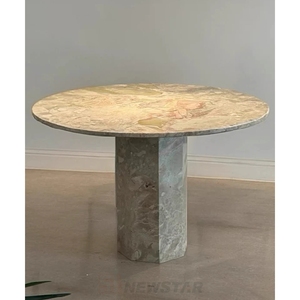 Modern Living Room Marble European Coffee <b>Table</b> Minimalist Design Round Shape <b>Dining</b> - Product Image 2