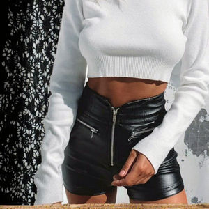 Shorts Cortos al por Mayor, Pantalones de Lona Transpirables con Cintura Alta Elástica para Mujer, Verano, Sexy - Product Image 3