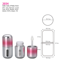 OMI vente en gros 3.5ml galvanoplastie personnalisé princesse rose et argent Unique vide maquillage brillant à lèvres Tube