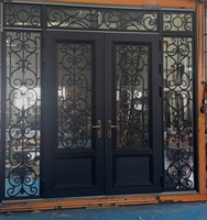 Portes d'entrée modernes en acier inoxydable et portails de sécurité extérieurs avec surface finie résistante aux intempéries Garantie 1 an