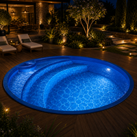 Piscine en PRV pour parc aquatique avec revêtement de piscine en PRV préfabriqué, fournisseur commercial de piscines en PRV