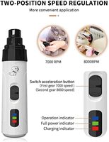 Silent Grind Pro Luxury Dog Nail Grinder - Rechargeable, en acier inoxydable et plastique, tension universelle (110-240V), coupe-griffes indolore