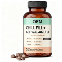 Complément Alimentaire en Comprimés de Complexe d'Ashwagandha Marque Blanche OEM, 250 Unités