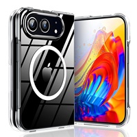 Coque pour iPhone Duo, coque transparente d'origine, antichoc, magnétique, compatible avec la charge sans fil, coque de protection rigide transparente pour iPhone Duo