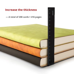 Carnet d'exercices A4 ligné épaissi en similicuir pour préparation aux examens, carnet <span class=keywords><strong>de</strong></span> notes Cornell, agenda d'étude, cadeau en papier et tissu - Product Image 4