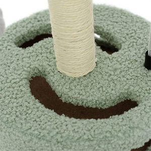 Hot Selling Flower <b>Cat</b> Tree Green <b>Cat</b> <b>Scratching</b> <b>Post</b> Customized Teddy Wool <b>Cat</b> Tower Tree - Product Image 2