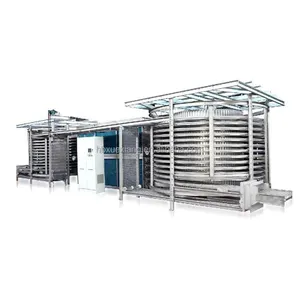 Custom Produce Fish Fast Freezing Spiral Freezer For Seafood Fish Meat