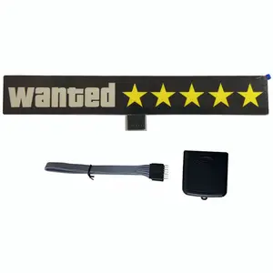 Customized LOGO Display Panel Light up 5 Stars Wanted Sticker LED label Panel EL LED Car Stickers